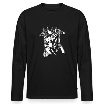 American Staffordshire Terrier Crown Dog Wilsigns - Men's Premium Organic Long Sleeve Shirt - black - Front - Nico (187cm)