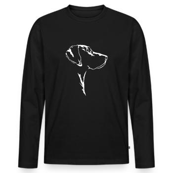 German Shorthair Hunting Dog Hunting Dogs Dog Wilsigns - Men's Premium Organic Long Sleeve Shirt - black - Front - Nico (187cm)
