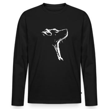 Jack Russell Terrier Dogs Silhouette Wilsigns - Men's Premium Organic Long Sleeve Shirt - black - Front - Nico (187cm)