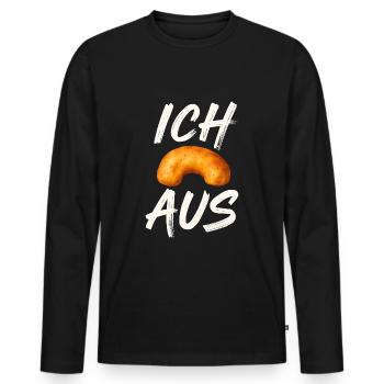 Lustiger Spruch Humor Ich Flip Aus Geschenkidee - Männer Premium Bio Langarmshirt - Schwarz - Vorne - Nico (187cm)