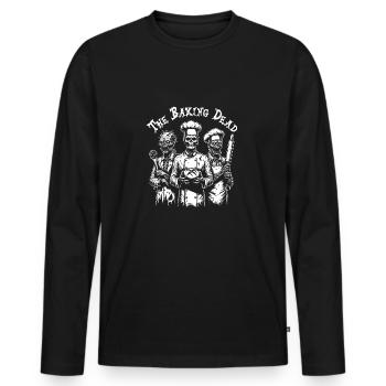 Baking Dead - backende Zombies - Männer Premium Bio Langarmshirt - Schwarz - Vorne - Nico (187cm)