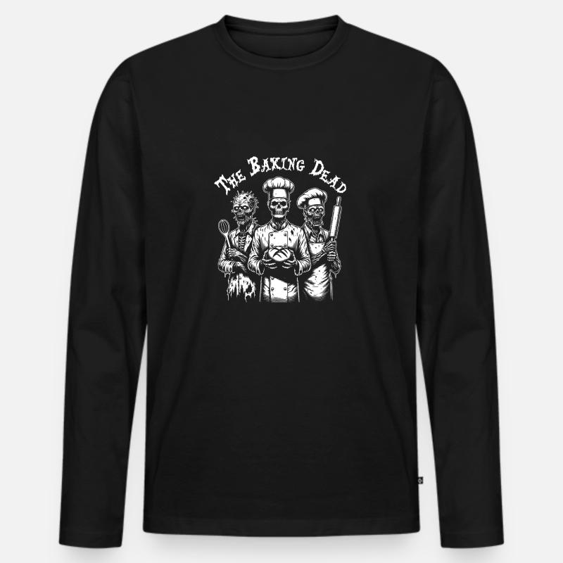 Baking Dead - backende Zombies - Men's Premium Organic Long Sleeve Shirt - black