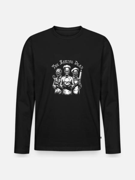 Baking Dead - backende Zombies - Men's Premium Organic Long Sleeve Shirt - black