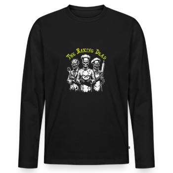 Baking Dead - backende Zombies - Männer Premium Bio Langarmshirt - Schwarz - Vorne - Nico (187cm)