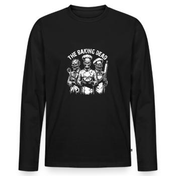 Baking Dead - backende Zombies - Männer Premium Bio Langarmshirt - Schwarz - Vorne - Nico (187cm)