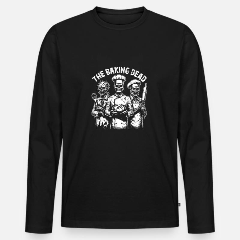 Baking Dead - backende Zombies - Men's Premium Organic Long Sleeve Shirt - black