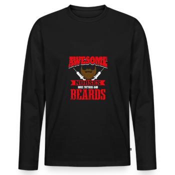 Nurse Nurse Healthcare Caregiver Gift - Men's Premium Organic Long Sleeve Shirt - black - Front - Nico (187cm)