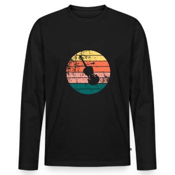 Cello - Männer Premium Bio Langarmshirt - Schwarz - Vorne - Nico (187cm)