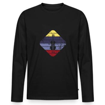 Violoncelle - T-shirt manches longues Premium bio Homme - noir - Devant - Nico (187cm)