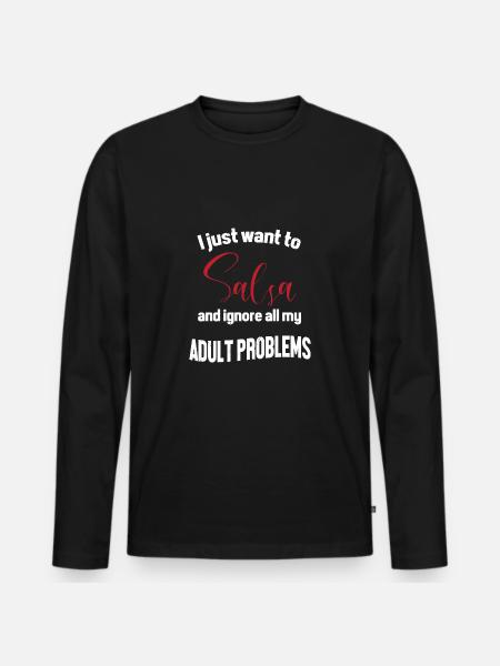 Salsa Dancer Dancer - Men's Premium Organic Long Sleeve Shirt - black