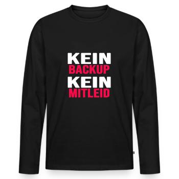 informatik backup nerd coder download gamer - Männer Premium Bio Langarmshirt - Schwarz - Vorne - Nico (187cm)