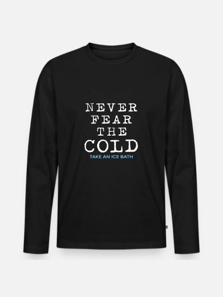 Isbade, Vinterbad, Hærdning, Isbad, Ishul - Premium økologisk langærmet T-shirt til mænd - sort