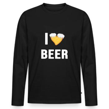 beer beer garden toast i love beer - Men's Premium Organic Long Sleeve Shirt - black - Front - Nico (187cm)