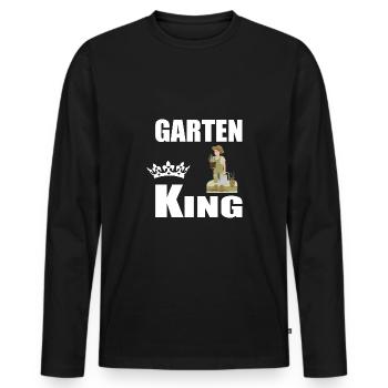 Garten - Männer Premium Bio Langarmshirt - Schwarz - Vorne - Nico (187cm)