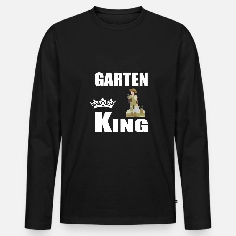 Garten - Männer Premium Bio Langarmshirt - Schwarz