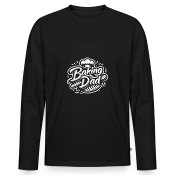 Baking Dad backender Papa unser Vater backt - Männer Premium Bio Langarmshirt - Schwarz - Vorne - Nico (187cm)