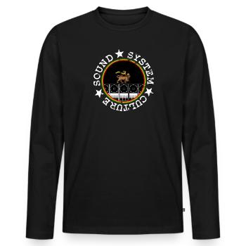 Soundsystem Culture - T-shirt manches longues Premium bio Homme - noir - Devant - Nico (187cm)