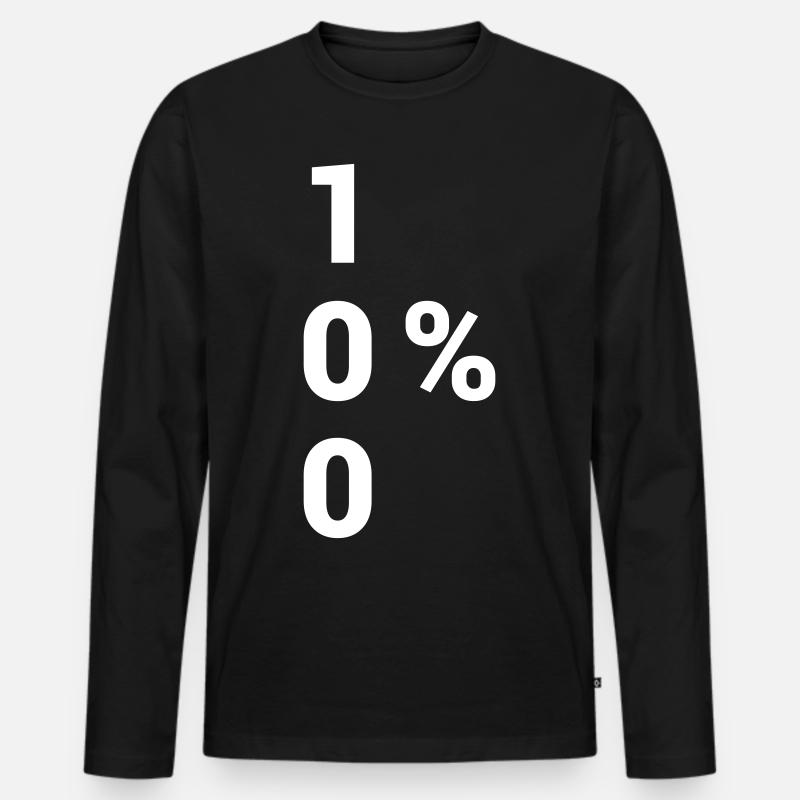 100% Hero - Männer Premium Bio Langarmshirt - Schwarz