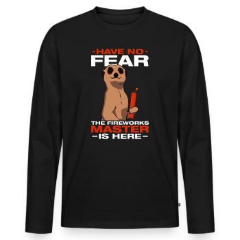 Have no fear Pyrotechniker Böllern Feuerwerk - Männer Premium Bio Langarmshirt - Schwarz - Vorne - Nico (187cm)