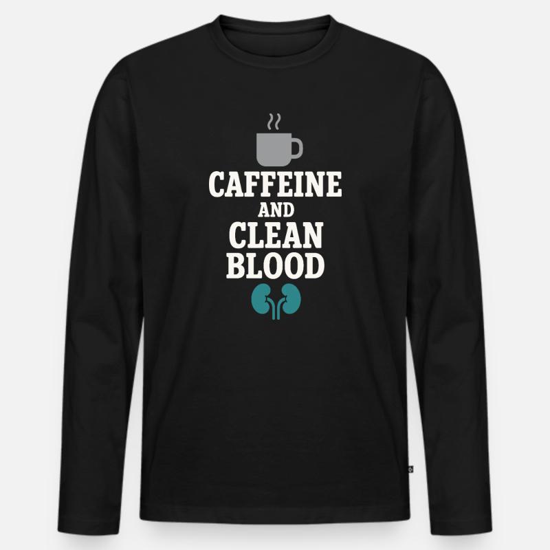 Dialyse Schwester Tech Nierenpflege Nephrologie - Männer Premium Bio Langarmshirt - Schwarz