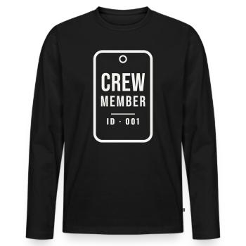 Événement du personnel de l’équipe d’identification des membres d’équipage Tag Tag Badge - T-shirt manches longues Premium bio Homme - noir - Devant - Nico (187cm)