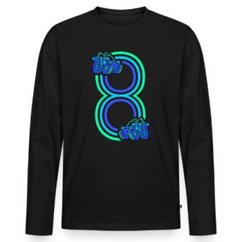 8. Geburtstag Rennauto 8 Jahre alt Rennwagen - Männer Premium Bio Langarmshirt - Schwarz - Vorne - Nico (187cm)
