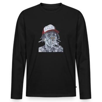 Zillakami - Men's Premium Organic Long Sleeve Shirt - black - Front - Nico (187cm)