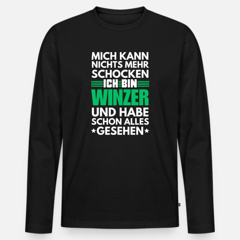 Non-shockable winemaker - Men's Premium Organic Long Sleeve Shirt - black