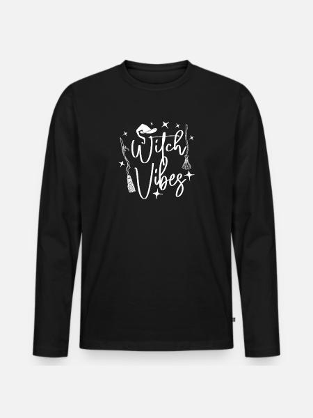 Witch Vibe - Men's Premium Organic Long Sleeve Shirt - black