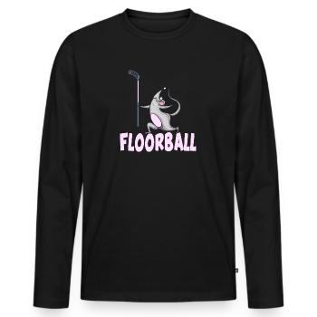 floorball floorball floorball season - Men's Premium Organic Long Sleeve Shirt - black - Front - Nico (187cm)