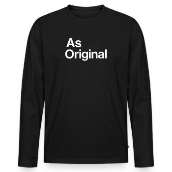As Original (Bavarian for "The Original") - Men's Premium Organic Long Sleeve Shirt - black - Front - Nico (187cm)