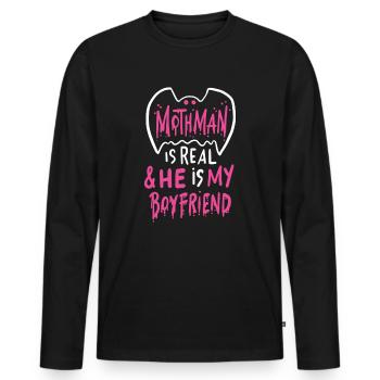 L’amour de Mothman pour les fans de Cryptid - T-shirt manches longues Premium bio Homme - noir - Devant - Nico (187cm)