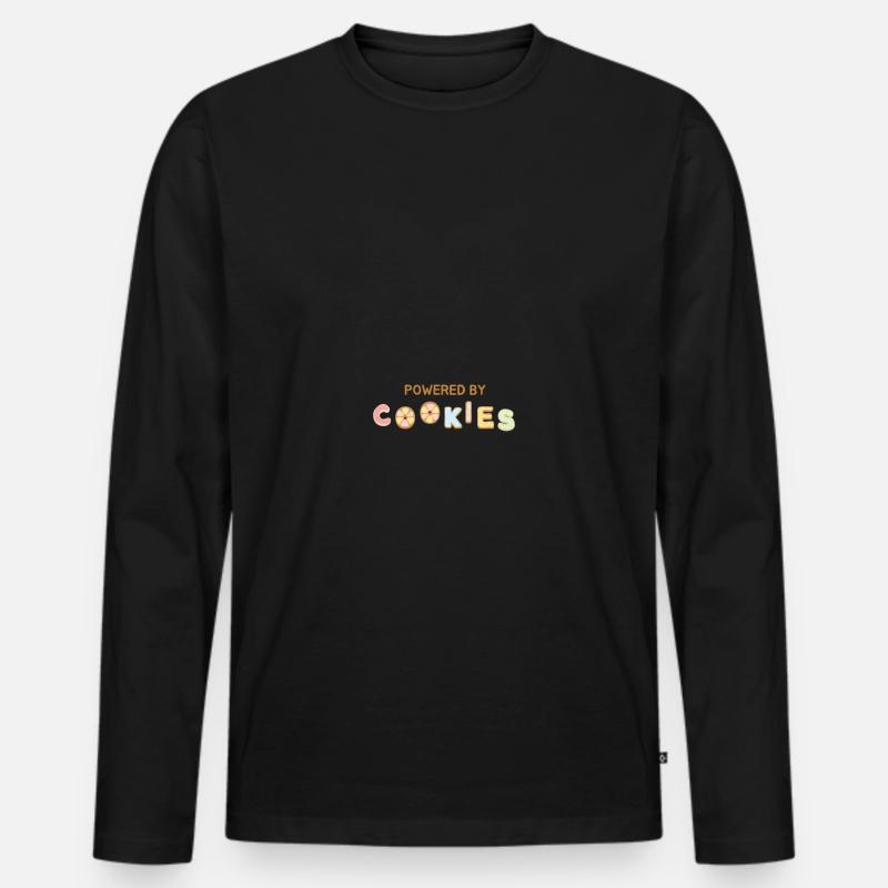 KEKSE - Männer Premium Bio Langarmshirt - Schwarz