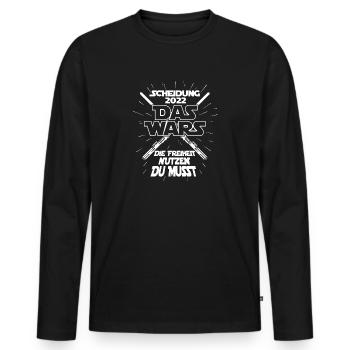 Das Wars Scheidung 2022 Trennung Endlich frei - Männer Premium Bio Langarmshirt - Schwarz - Vorne - Nico (187cm)