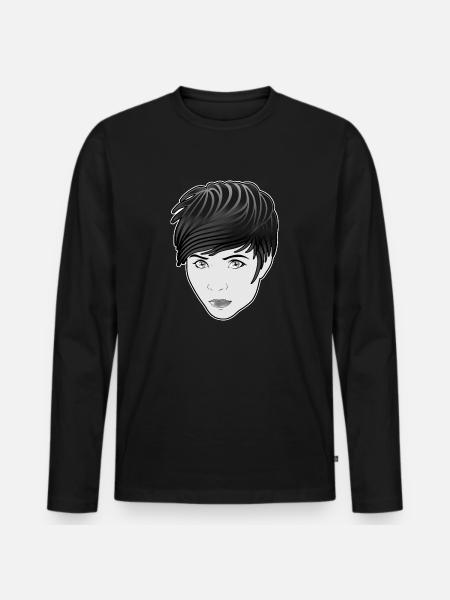 Comic-style Gothic Woman - Men's Premium Organic Long Sleeve Shirt - black