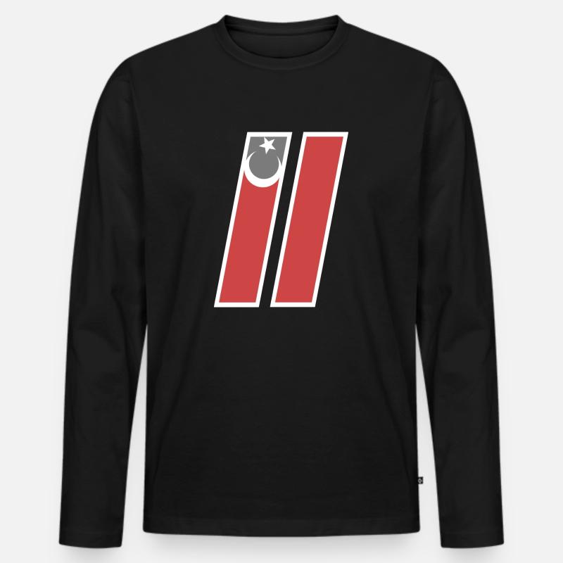 Bilecik - Männer Premium Bio Langarmshirt - Schwarz