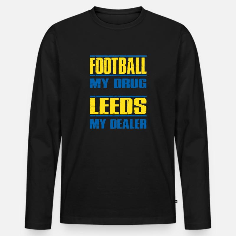 Leeds - Männer Premium Bio Langarmshirt - Schwarz