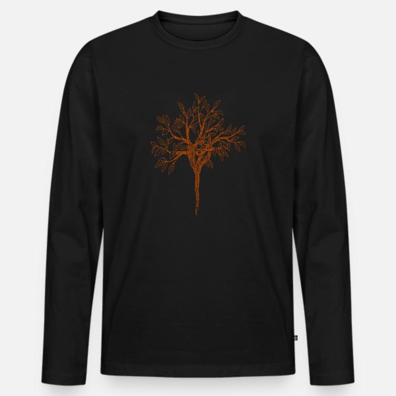 TANZBAUM - Männer Premium Bio Langarmshirt - Schwarz