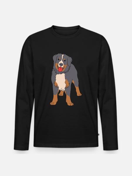 Bernese Mountain Dog - Men's Premium Organic Long Sleeve Shirt - black