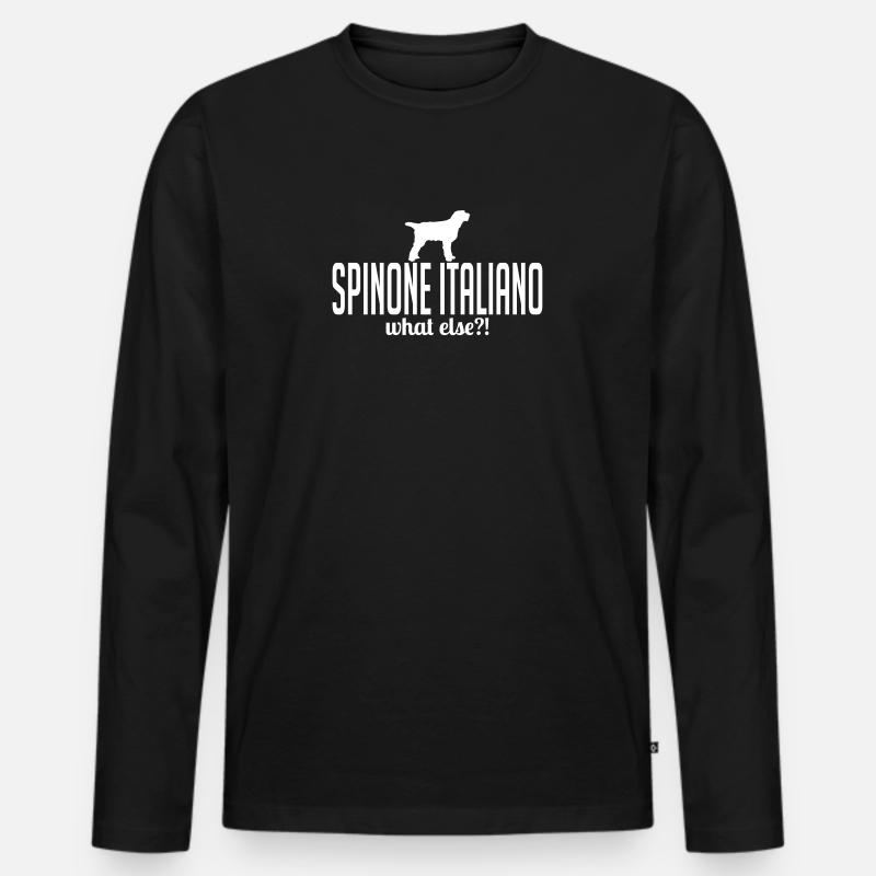 SPINONE ITALIANO what else - Männer Premium Bio Langarmshirt - Schwarz