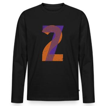 72 Black Shirts - Men's Premium Organic Long Sleeve Shirt - black - Front - Nico (187cm)