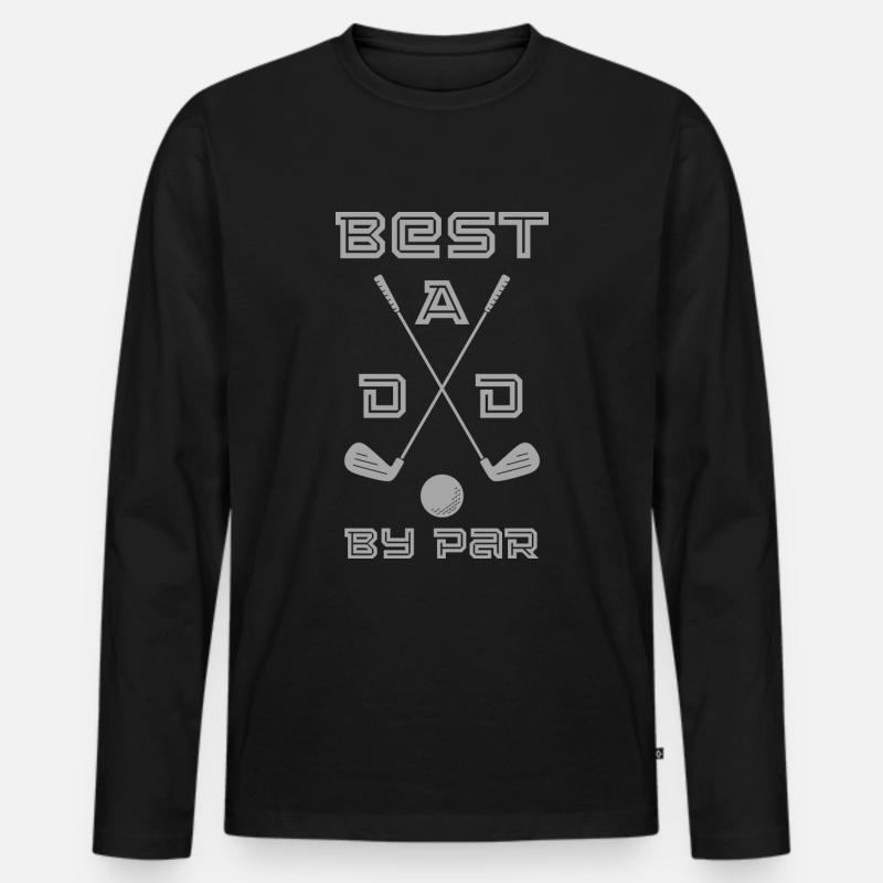 Bester DAD von by - Männer Premium Bio Langarmshirt - Schwarz