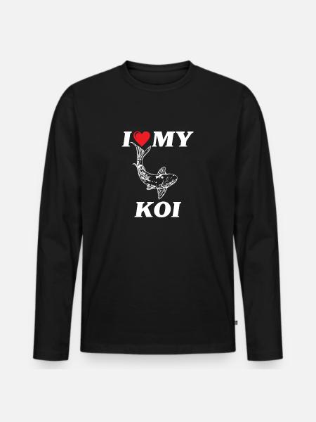 I love my Koi carp - Men's Premium Organic Long Sleeve Shirt - black