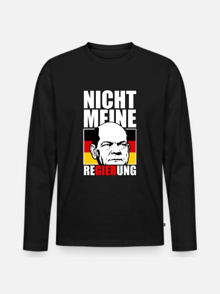 Pas mon gouvernement - T-shirt manches longues Premium bio Homme - noir