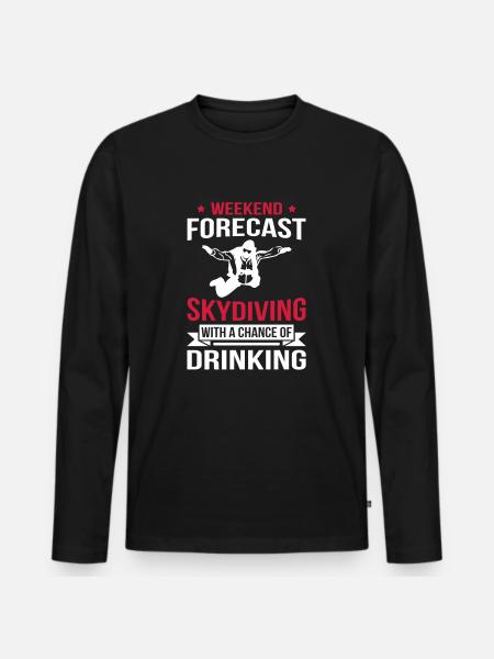 Weekend Forecast Skydiving - Männer Premium Bio Langarmshirt - Schwarz