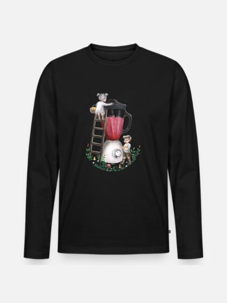 The Smoothie Makers - Kunst für Tierrechte - Männer Premium Bio Langarmshirt - Schwarz
