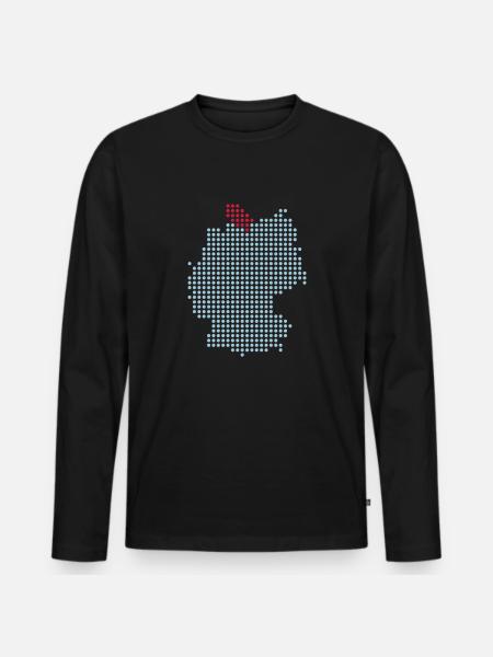 Schleswig-Holstein - Kiel and Lübeck - Men's Premium Organic Long Sleeve Shirt - black