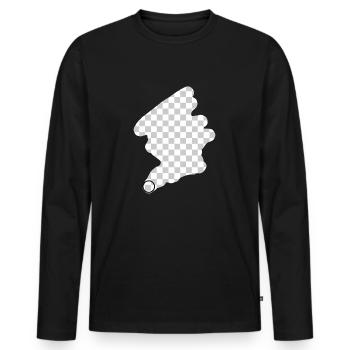 gomme photoshop - Men's Premium Organic Long Sleeve Shirt - black - Front - Nico (187cm)