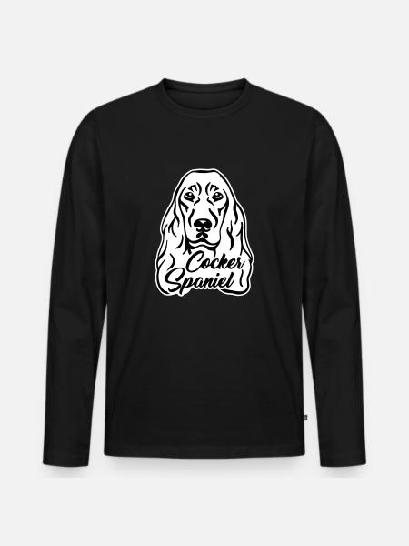 Cocker Spaniel - Männer Premium Bio Langarmshirt - Schwarz