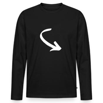Flèche idée cadeau signe cercle idée arc - T-shirt manches longues Premium bio Homme - noir - Devant - Nico (187cm)